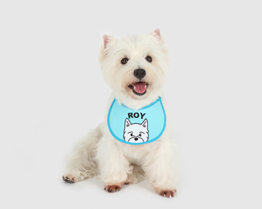 빼꼼 custom scarf bib (blue)