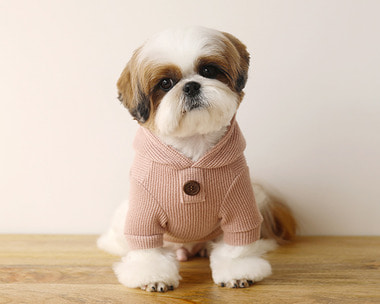 WAFFLE HOOD ( BABY PINK)