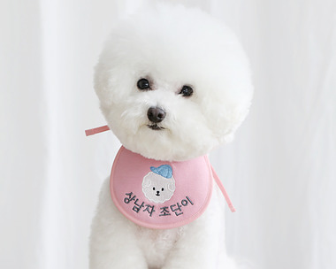 smile bebe scarf bib (pink)
