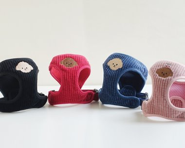 corduroy custom harness (black,red,pink,blue)